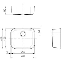 Кухонная мойка Alveus Variant 10 Monarch Copper 480x400x180 1113580 Медь нержавеющая сталь встраиваемый