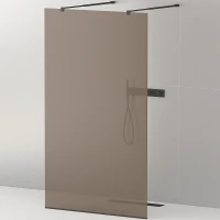 Душевая перегородка Cezares Liberta 120 LIBERTA-L-2-120-BR-NERO профиль Черный матовый стекло бронзовое