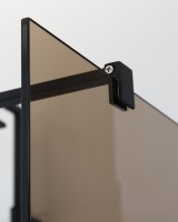 Душевая перегородка Cezares Liberta 120 LIBERTA-L-2-120-BR-NERO профиль Черный матовый стекло бронзовое
