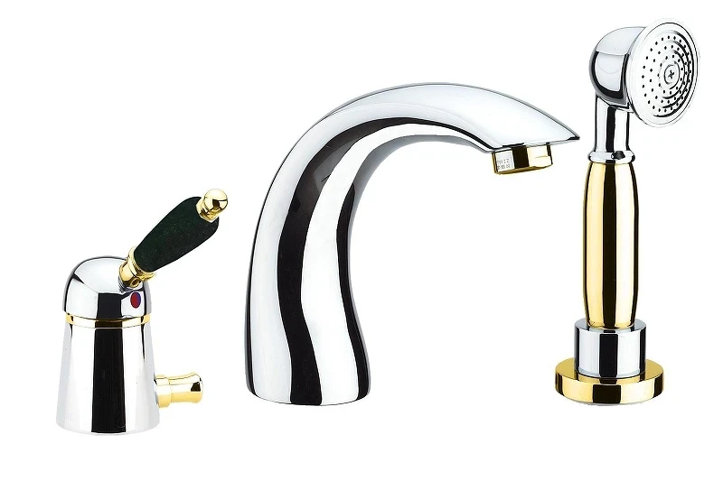 Смеситель на борт ванны Fiore Imperial Black 89CO5105 цвет Хром Золото
