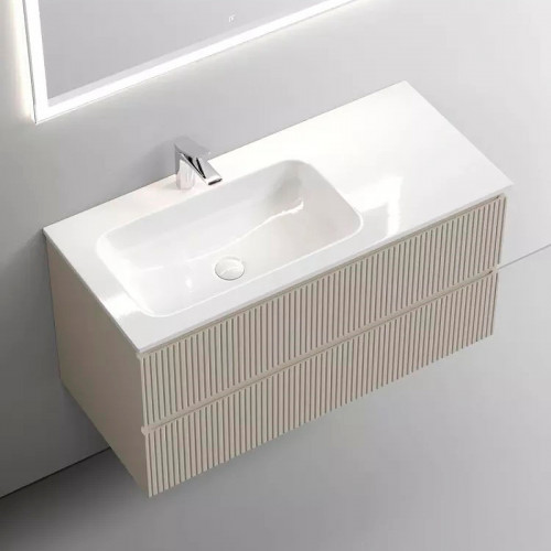 Тумба под раковину Sancos Snob T 100 L SNT100LCE подвесная Beige Soft МДФ / ЛДСП