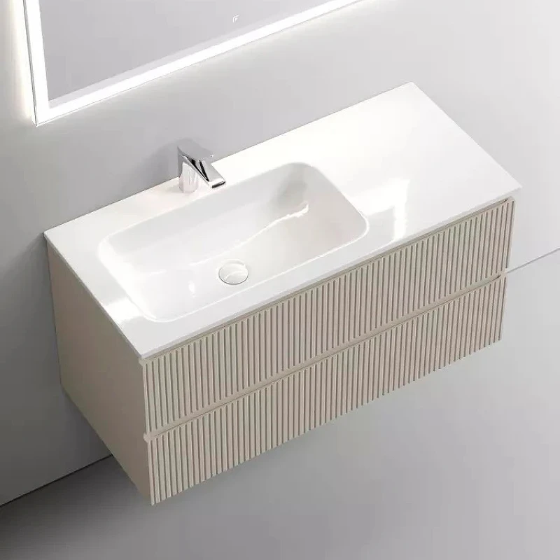 Тумба под раковину Sancos Snob T 100 L SNT100LCE подвесная Beige Soft МДФ / ЛДСП