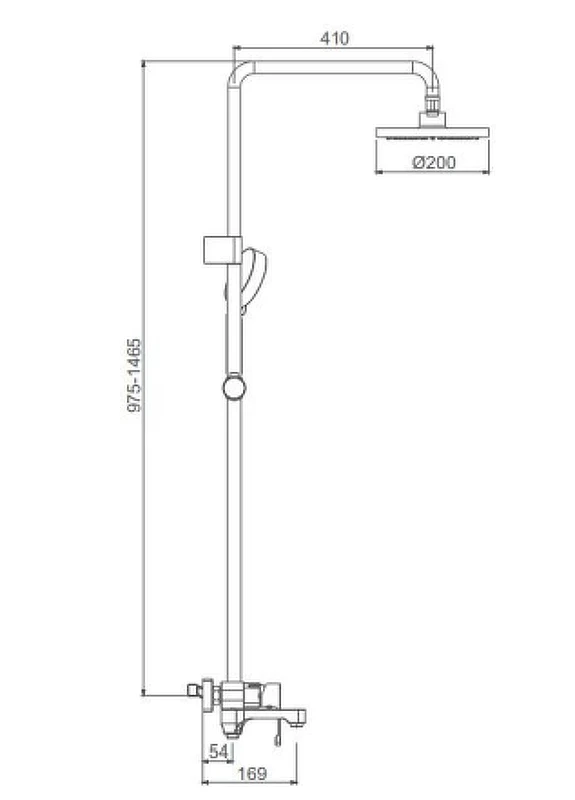 Душевая система Gappo G02-2 G2402 Хром латунь на стену