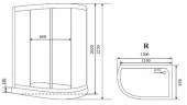 Душевая кабина Timo Standart 120х85 T-1102PR без гидромассажа
