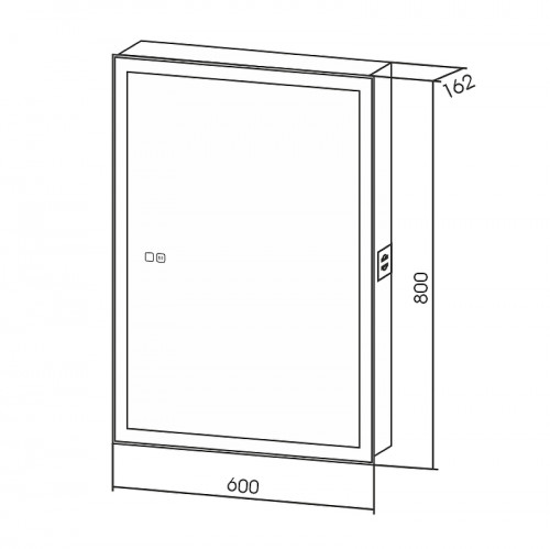 Зеркальный шкаф AQUAme AQM9201 60 с подсветкой цвет Белый