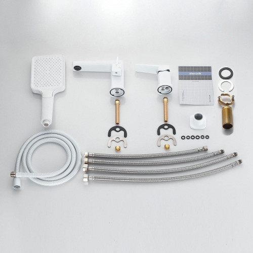 Смеситель на борт ванны Shevanik S99C S9912C цвет Белый