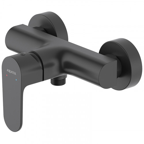 Смеситель для душа Aquatek Оберон AQ1232MB Черный матовый латунь на стену