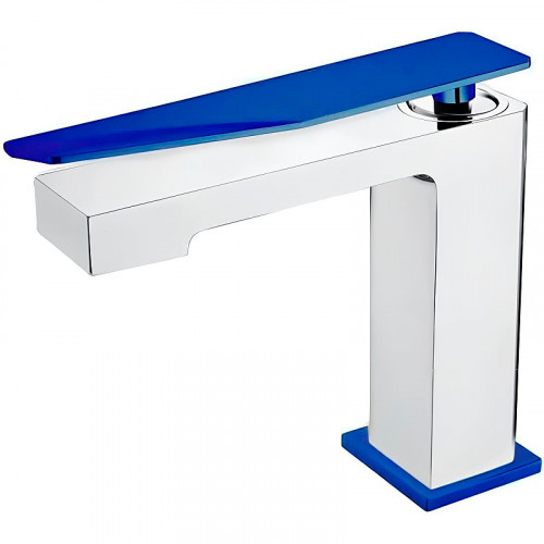 Смеситель для раковины Boheme Q 141-CRUW.2 Хром Синий латунь