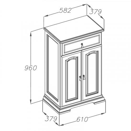 Комод Opadiris Риспекто 60 00-00006512 Орех антикварный массив дерева