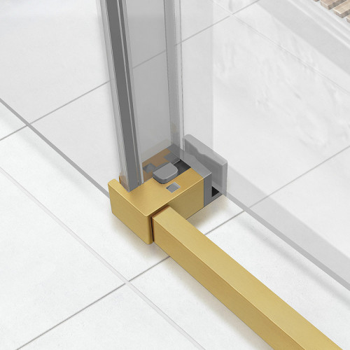 Душевой уголок Vincea Slim Soft 110x90 VSR-1SS9011CLG профиль Брашированное золото стекло прозрачное