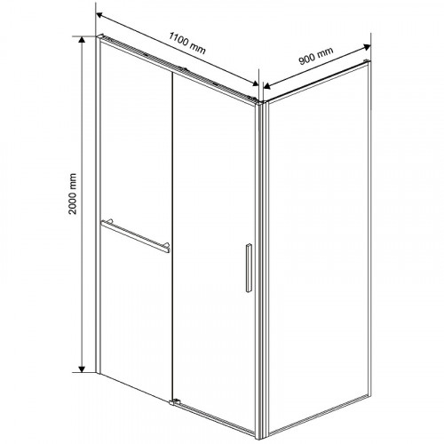 Душевой уголок Vincea Slim Soft 110x90 VSR-1SS9011CLG профиль Брашированное золото стекло прозрачное