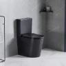 Унитаз компакт Ceruttispa Sella MB CT9865 Черный матовый с бачком и сиденьем Микролифт фаянс напольный