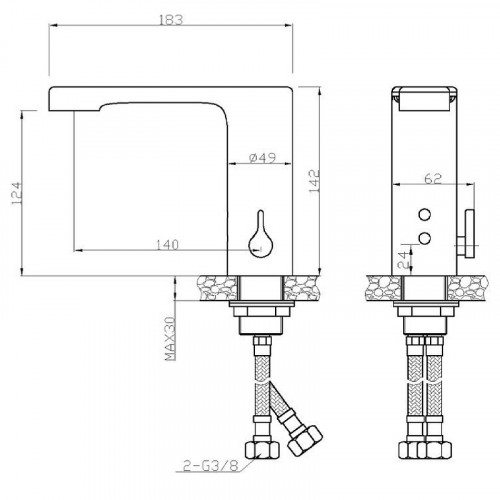 Смеситель для раковины Nofer 07260M.N