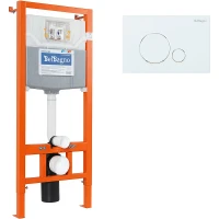 Инсталляция BelBagno BB001-120/BB014-SR-BIANCO с Белой клавишей смыва пластик