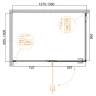 Душевой уголок Cezares Bellagio 140x100 BELLAGIO-AH-1-140/100-C-BORO профиль Золото брашированное стекло прозрачное