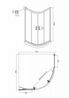 Душевой уголок Ambassador Royal 90x90 18015106 профиль Хром стекло белое с рисунком