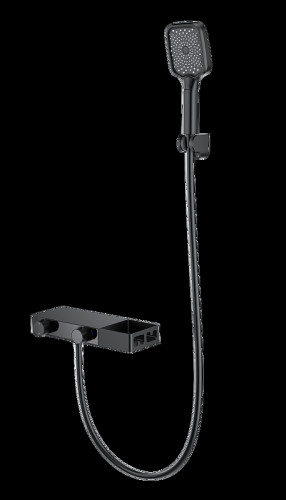 Смеситель для ванны Wonzon &amp; Woghand WW-B2551-MB с термостатом цвет Черный матовый