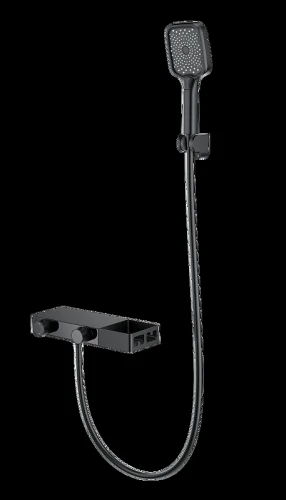 Смеситель для ванны Wonzon & Woghand WW-B2551-MB с термостатом цвет Черный матовый