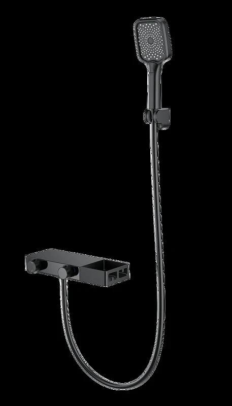 Смеситель для ванны Wonzon & Woghand WW-B2551-MB с термостатом цвет Черный матовый