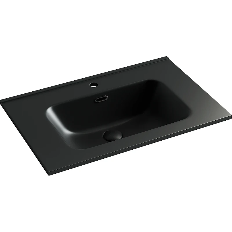 Раковина Ceramicanova Element 70 CN7007MB Черная матовая фарфор полувстраиваемая
