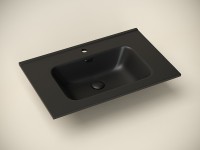 Раковина Ceramicanova Element 70 CN7007MB Черная матовая фарфор полувстраиваемая