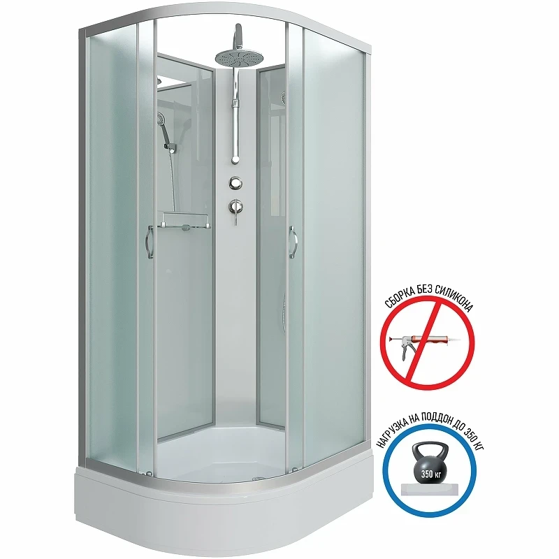 Душевая кабина Niagara Classic 100х80 R NG-33084-14RBKT без гидромассажа