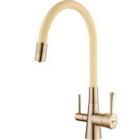 Смеситель для кухни Lemark Comfort LM3075B-Beige Бронза Бежевый латунь