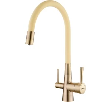 Смеситель для кухни Lemark Comfort LM3075B-Beige Бронза Бежевый латунь