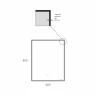 Зеркало Bond Cube 60x80 M36ZE-6080 с подсветкой Черное с бесконтактным выключателем стекло