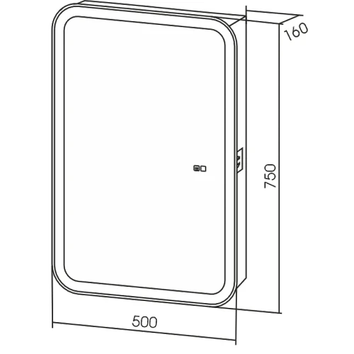 Зеркальный шкаф Silver Mirrors Фиджи-2 Flip 50 LED-00002680 с подсветкой Белый МДФ / ЛДСП, стекло