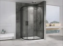Душевой уголок Abber Schwarzer Diamant 120x90 AG01129B профиль Черный стекло прозрачное