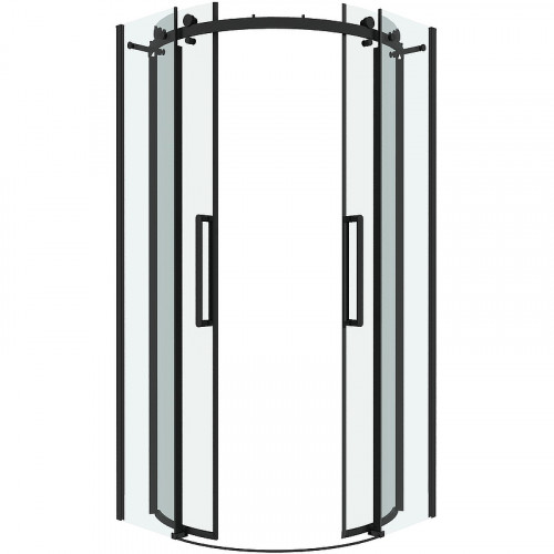 Душевой уголок Grossman Classic 90х90 301.K33.04.9090.21.00 профиль Черный матовый стекло прозрачное