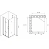 Душевой уголок Abber Zart 80x70 AG08080P-S71 профиль Хром стекло прозрачное