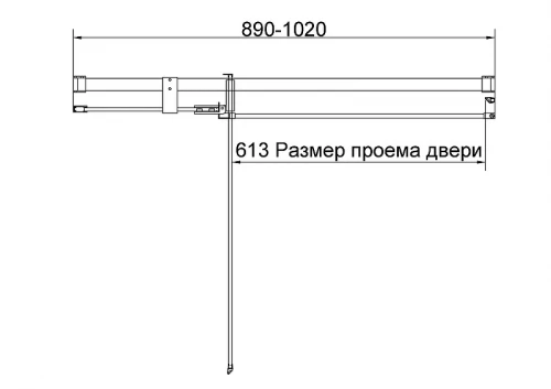 Душевая дверь Vincea Экстенза (Extenza) 100 VDP-4EX9010CL профиль Хром стекло прозрачное