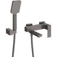 Смеситель для ванны Cezares Slider SLIDER-VD-GM Оружейная сталь нержавеющая сталь на стену