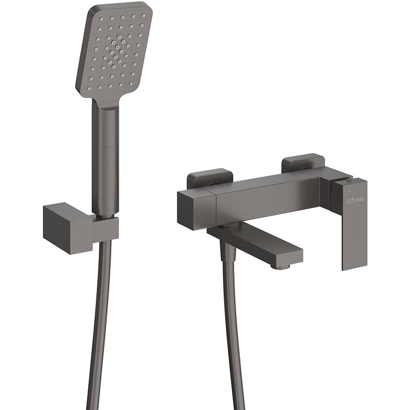 Смеситель для ванны Cezares Slider SLIDER-VD-GM Оружейная сталь нержавеющая сталь на стену