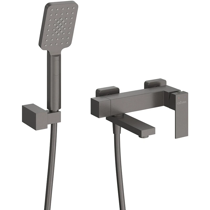 Смеситель для ванны Cezares Slider SLIDER-VD-GM Оружейная сталь нержавеющая сталь на стену
