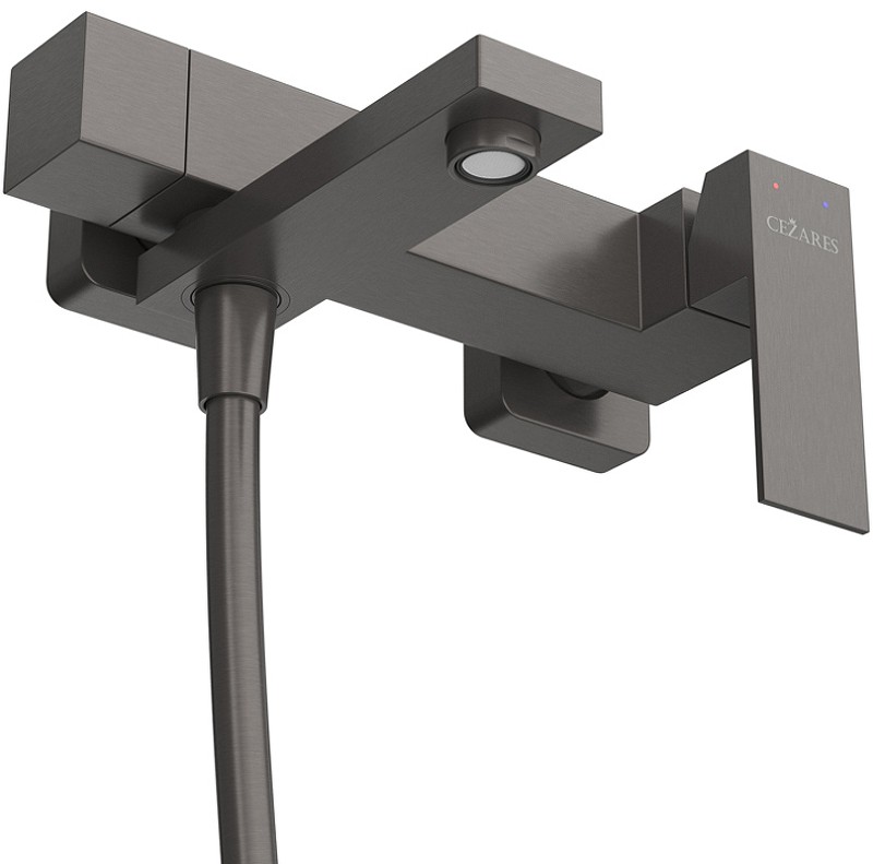 Смеситель для ванны Cezares Slider SLIDER-VD-GM Оружейная сталь нержавеющая сталь на стену