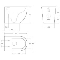 Унитаз BelBagno Sfera-R BB2141CBR/BB902SC приставной с сиденьем Микролифт фаянс приставной