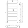 Электрический полотенцесушитель Laris Феличия ЧКЧ8 400х800 L 73207612 Черный муар