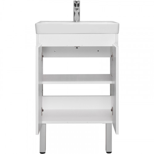 Тумба под раковину Aquaton Сканди Doors 55 1A278801SD010 Белая МДФ / ЛДСП