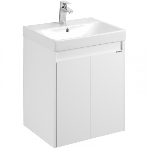 Тумба под раковину Aquaton Сканди Doors 55 1A278801SD010 Белая МДФ / ЛДСП