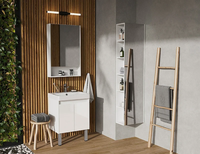 Тумба под раковину Aquaton Сканди Doors 55 1A278801SD010 Белая МДФ / ЛДСП