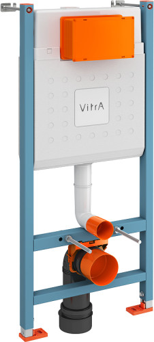 Унитаз с инсталляцией DIWO Анапа + VitrA V-Fix Core 732-5800-01 (626363) с сиденьем Микролифт с клавишей смыва цвет Глянцевый белый