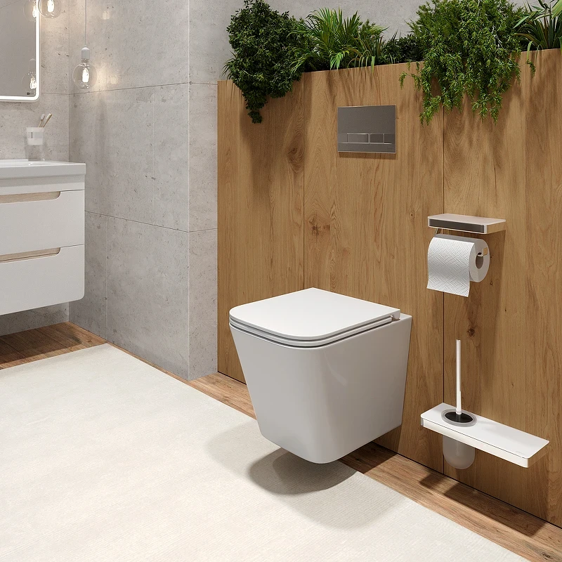Унитаз Lemark Florex 9614001 подвесной Белый глянец с сиденьем Микролифт фарфор подвесной