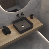 Раковина-чаша Berges Ego SL 38 181020 Антрацит матовый фарфор накладная