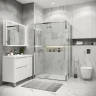 Душевой уголок Grossman Cosmo 120x100 L 120.K33.02.1210.10.02 профиль Хром стекло шиншилла