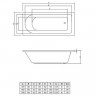 Акриловая ванна C-Bath Rea 170x70 CBQ002003 без гидромассажа