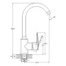 Смеситель для кухни G-Lauf ZAR4-B181 Хром цинк