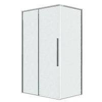 Душевой уголок Grossman Galaxy 100x100 L 120.K33.01.1010.10.02 профиль Хром стекло шиншилла